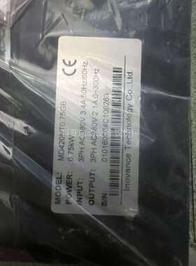 999 新汇川变频器MD420NT0.75GB，库存备用机，（议价）