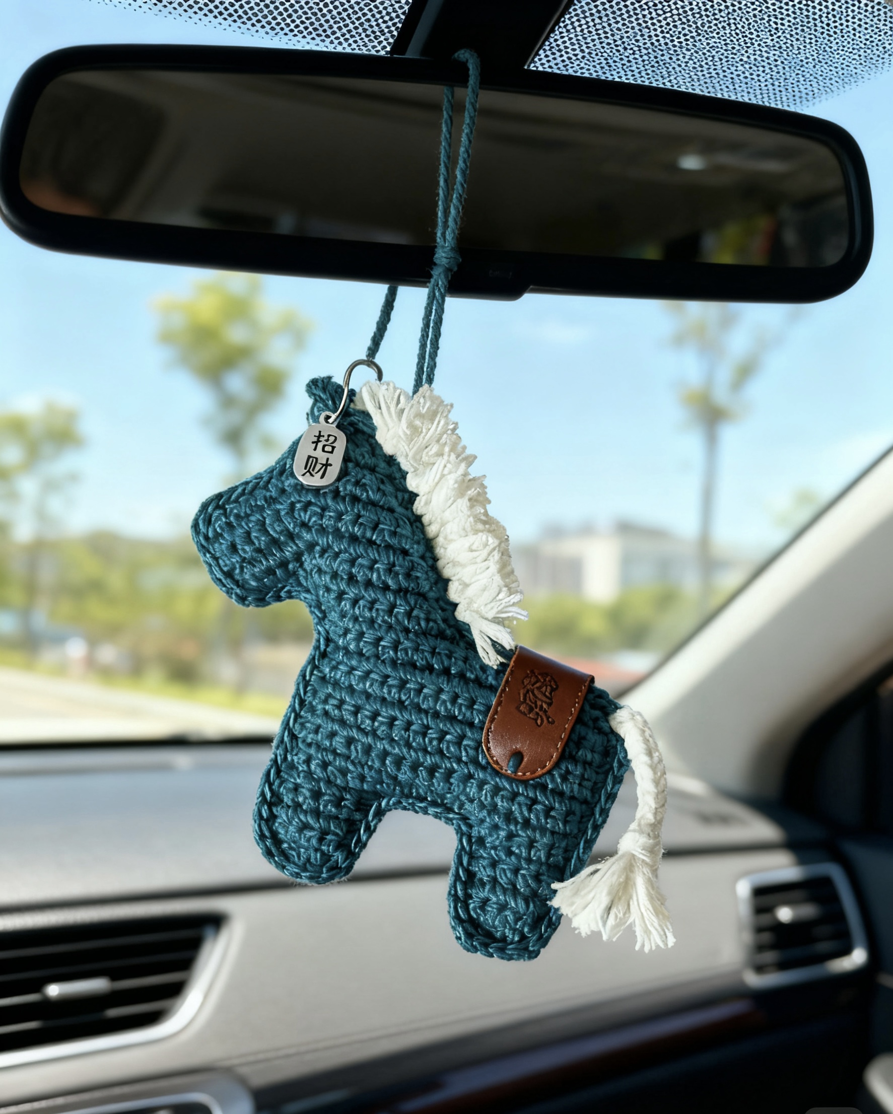 手工毛线钩织成品钥匙扣挂件可小马钥匙链挂饰情侣礼物材料包车挂