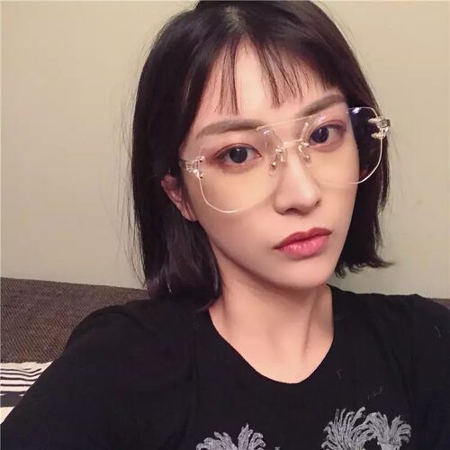 网红款方博王柳透明平光镜大