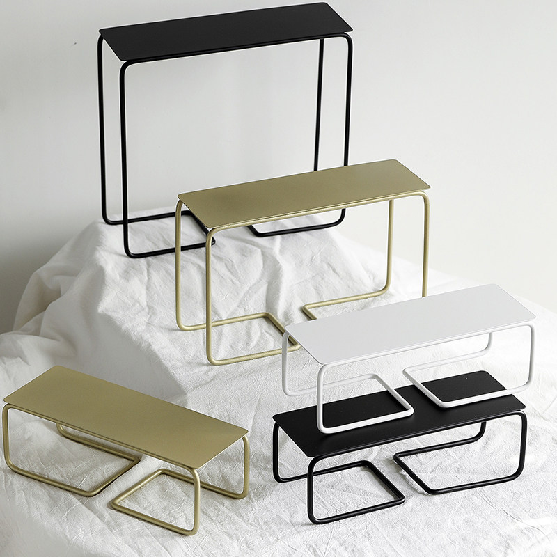 闪金色简约蛋糕架 欧式婚庆阶梯甜品架橱窗展示架 冷餐茶歇糕点架