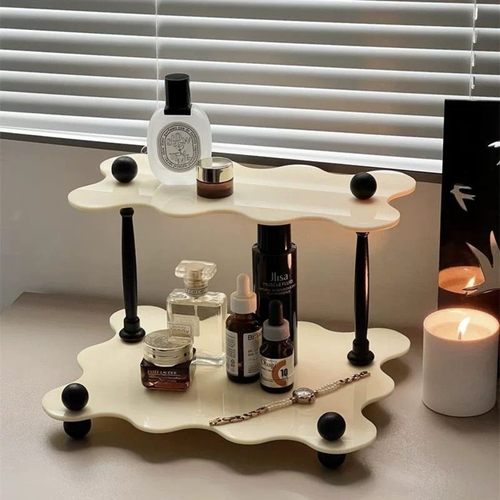 北欧风创意异形双层桌面置物架