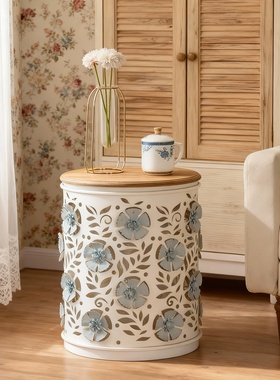 新中式陶瓷花鸟雕刻收纳摆件