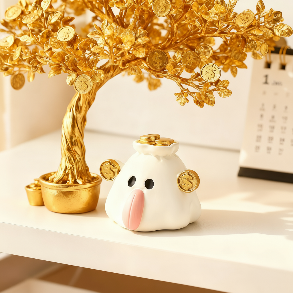 新中式招财猪树脂桌面摆件