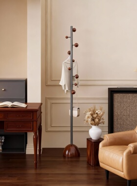 简约金属实木球形收纳摆件