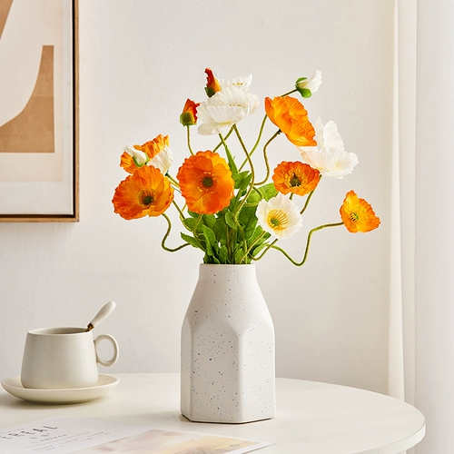 Белая керамическая ваза украшения гостиная цветочные композиции ins in inst end hishest articistic sense light роскошный высококачественный обеденный стол гидропонный высушенные цветы