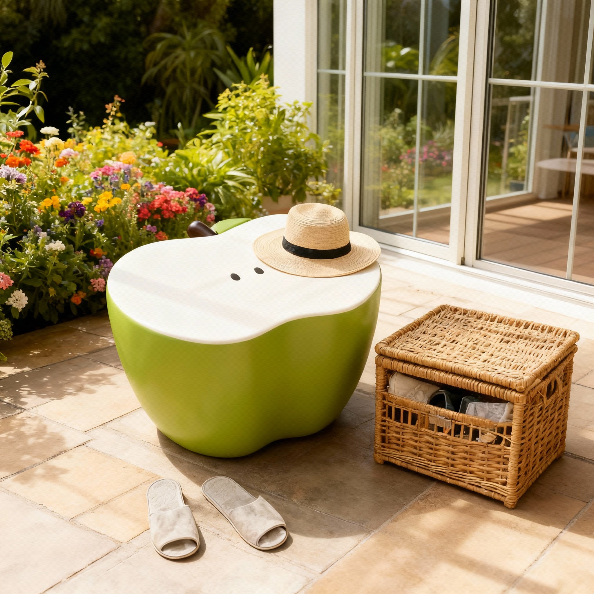 简约现代异形苹果凳塑料庭院凳储藏功能小众设计户外凳子,住宅家具,庭院凳,淘宝优惠券,粉丝福利购,淘宝优惠卷