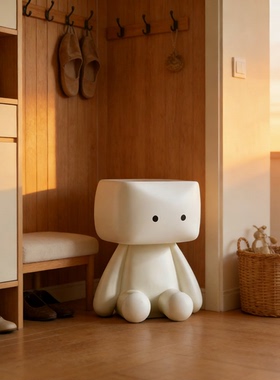 卡通小熊树脂落地摆件玄关萌系