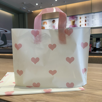高档服装店手提袋磨砂女装衣服包装打包购物袋子塑料礼袋加厚定制