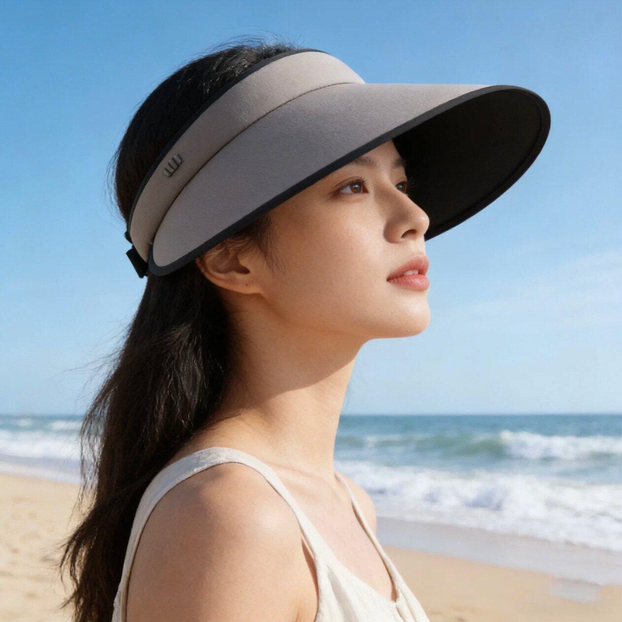 蕉下加宽帽檐空顶帽女款2026新款防紫外线户外骑行运动遮阳太阳帽