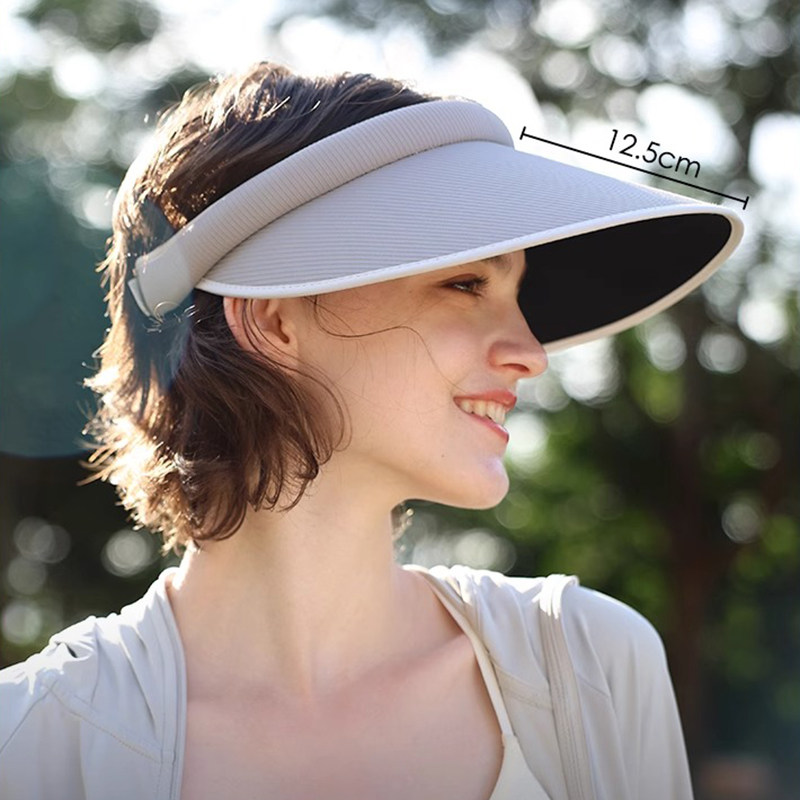 ohsunny防晒帽子女春夏户外太阳防紫外线遮脸遮阳空顶大檐蛋糕帽