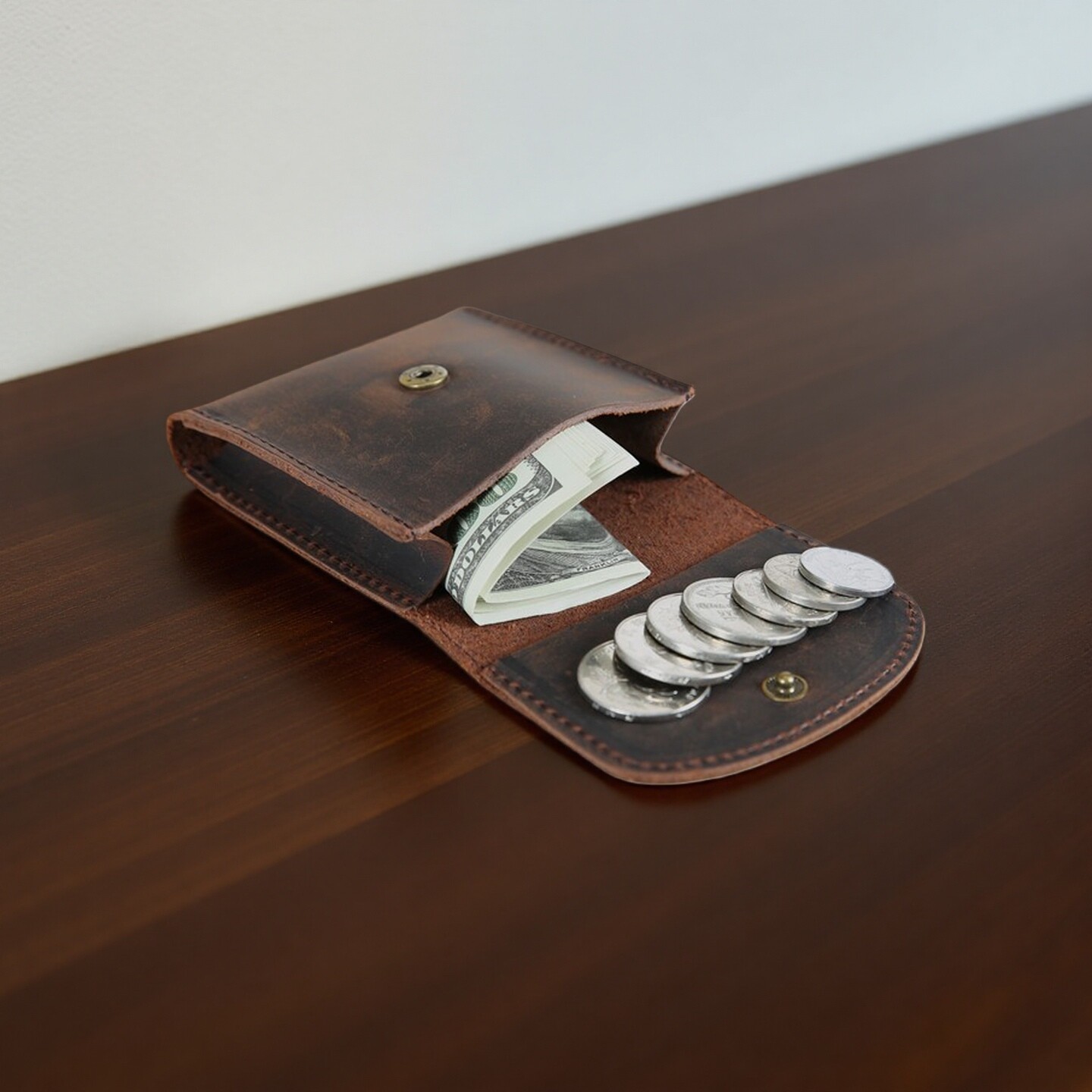 男女头层牛皮硬币零钱包复古真皮学生简约小零钱袋短款迷你收纳包