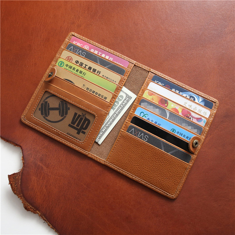 男士復古頭層牛皮多卡位卡包