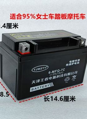 全新原装12v通用YTX7A-BS海王星鬼火女士免维护踏板摩托车干电瓶
