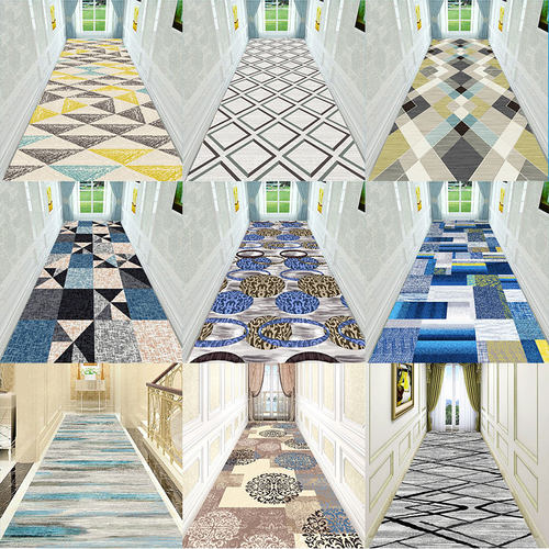 现代简约风宾馆走廊过道床边垫子