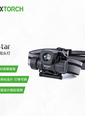纳丽德oStar高亮头灯可拆充电多功能强光户外头盔灯可强磁吸附