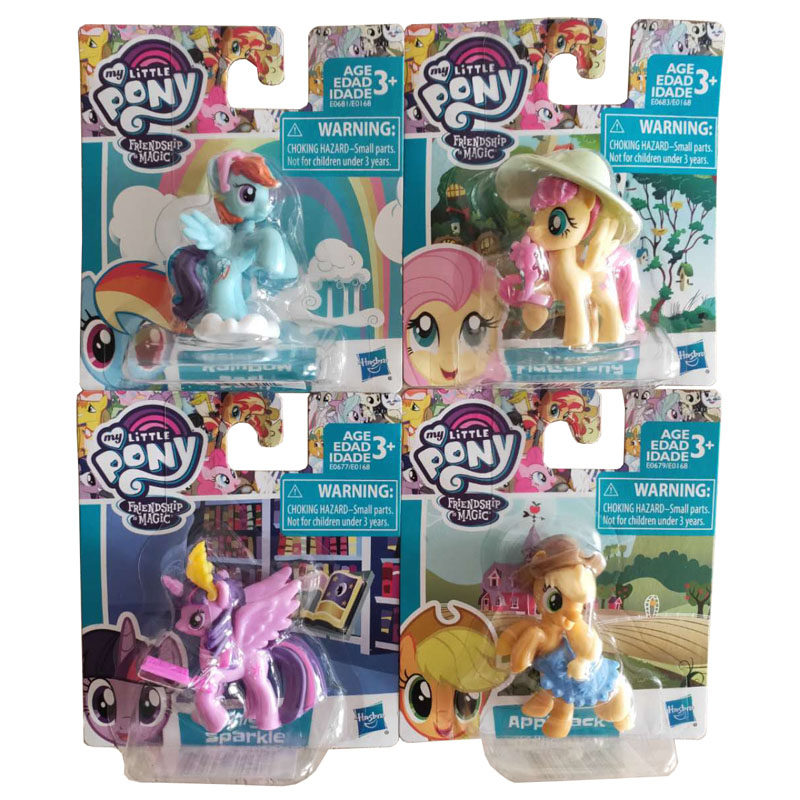 HASBRO 마이 리틀 포니 미니 스토리 포니 플레이 하우스 소녀 장난감 장식 선물 황혼 스파클 레인보우 대시