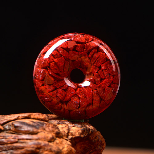 弹幕朱砂晶体砂diy吊坠天然原矿