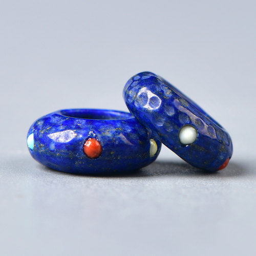 天然水晶老料青金石陨石坑跑环