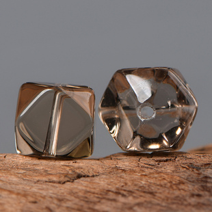 天然水晶茶晶随行散珠子diy手工饰品手串项链配件材料串珠盘珠手