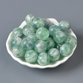 天然水晶雪花萤石散珠子diy手工饰品手串项链配件材料串珠大颗粒