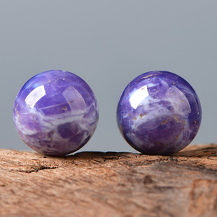 天然水晶紫玉晶散珠圆珠diy配件半成品串珠手串项链饰品散珠圆珠