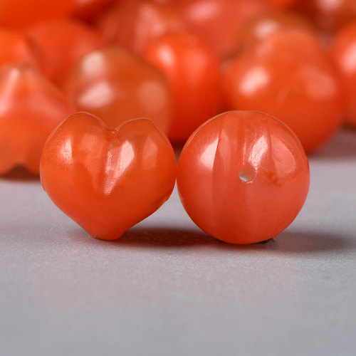 天然南红玛瑙爱心屁桃散珠子