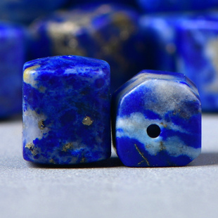 天然老矿料青金石切面随形散珠子DIY手工饰品配饰配珠串珠单珠