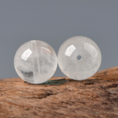 5A天然水晶雪花幽灵圆珠diy手工饰品配件材料串珠手串项链水晶