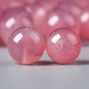 天然水晶紫马粉散珠子DIY手工饰品配件材料串珠单珠切串饰圆珠