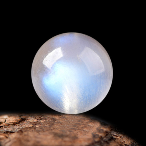 天然水晶蓝月光石圆珠散珠子