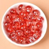 火凤凰鸩羽幽灵红胶花散珠子diy手工饰品串珠水晶手链配件