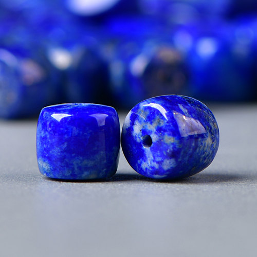 天然水晶青花瓷青金石厚直切