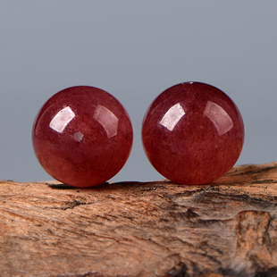 天然水晶星光草莓晶散珠子diy手工饰品手串项链配件串珠大颗粒