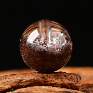 天然水晶红聚宝盆散珠子DIY串珠饰品配件圆珠手工串珠手链单珠