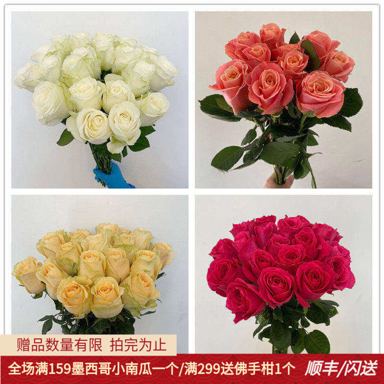 B级新鲜玫瑰手捧花束生日礼物