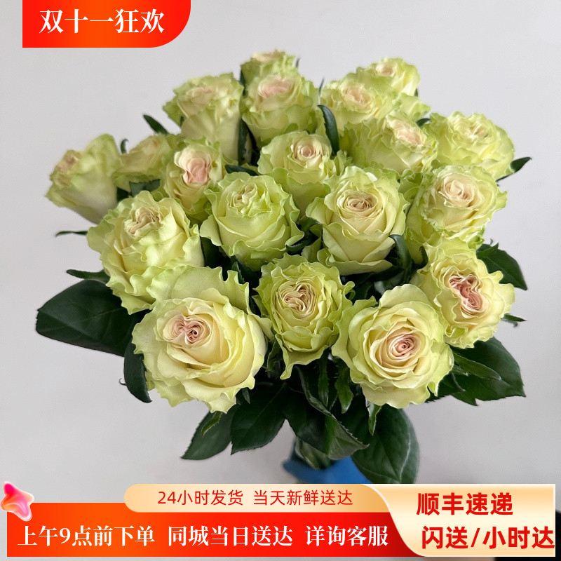 琉璃翠鲜切玫瑰 家居办公室水插花宴会装饰 婚庆布场摆设同城速递