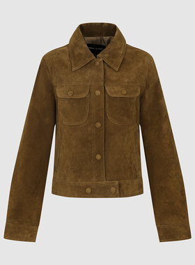 UR国内2025秋季女装时尚琥珀流光风短款皮衣外套UWG150113