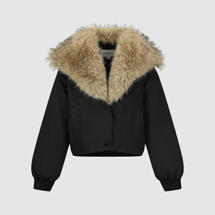 UR国内2025冬季女装潮流复古巴恩风毛领短款羽绒服UYV150107
