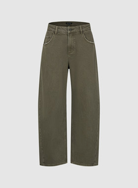 UR国内2026春季女装时髦气质复古简约弯刀休闲长裤UWM860042