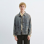 UR国内2025秋季 男潮流复古水洗多口袋宽松牛仔外套UML850097