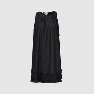 UR国内2026夏季女装都市抽绳领口花边牛仔连衣裙UYU860092