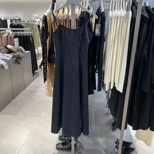 UR国内2025春季女装复古休闲修身吊带牛仔连衣裙UWM850047