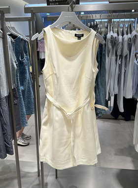 UR国内2025夏季女装欧若风气质腰带饰无袖连衣裙UWU750003