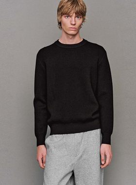 UR国内2025冬季男装气质简约通勤基础圆领针织衫UMM950029