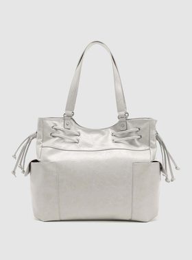 UR国内2025冬季女士时尚休闲机车抽绳单肩斜挎包UAYB60020