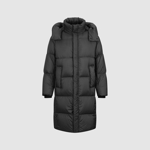 UR国内2025冬季男装休闲连帽绗缝超宽松立领羽绒服UMF150086
