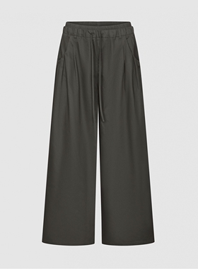 UR国内2025冬季女装潮流拼接松紧腰抽绳棉质阔腿裤UWJ650091