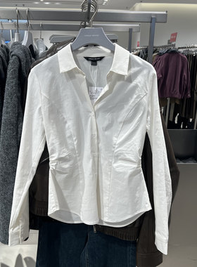 UR国内2026春季女装气质简约翻领褶皱收腰开襟衬衫UWM260007