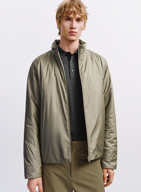 UR国内2025冬季男装流光风休闲机能立领拉链棉服UMT150007