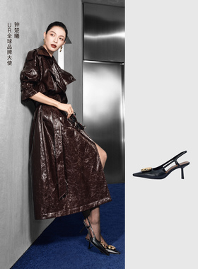 UR国内2025秋季女士钟楚曦同款时尚潮流金属扣空鞋UAWS50108